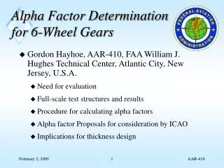 Alpha Factor Determination for 6-Wheel Gears