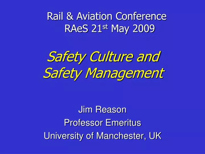 safety culture and safety management