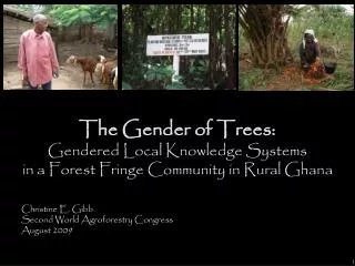 The Gender of Trees: Gendered Local Knowledge Systems in a Forest Fringe Community in Rural Ghana