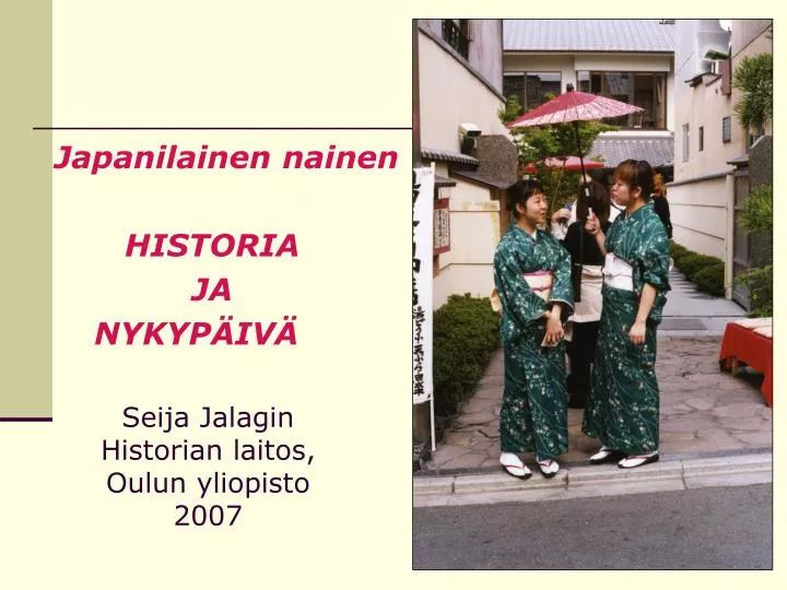 seija jalagin historian laitos oulun yliopisto 2007