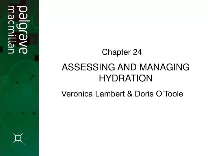 assessing and managing hydration