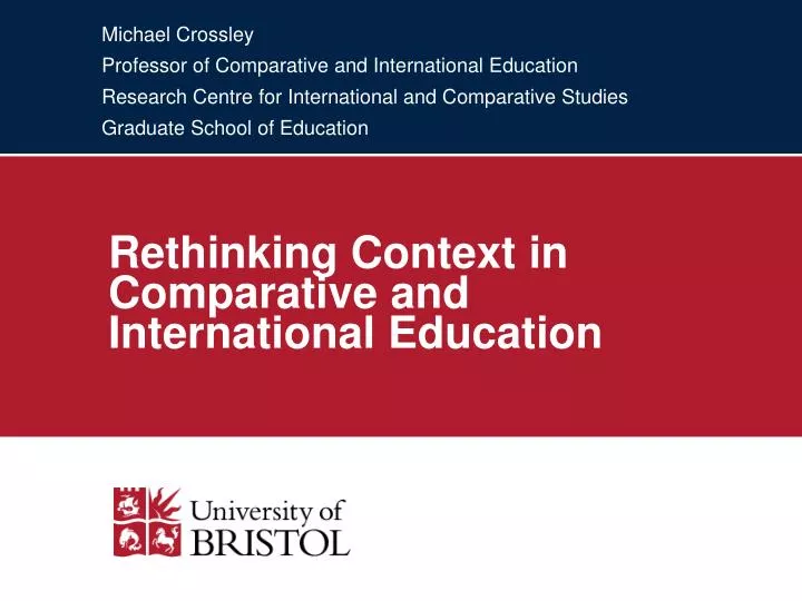 rethinking context in comparative and international education