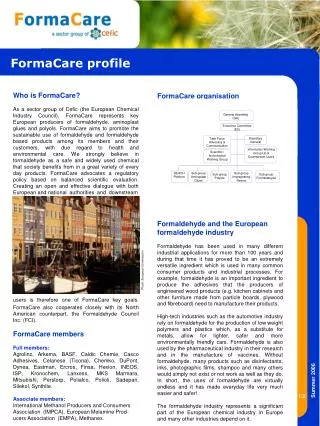 Who is FormaCare?