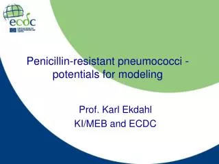 Penicillin-resistant pneumococci - potentials for modeling