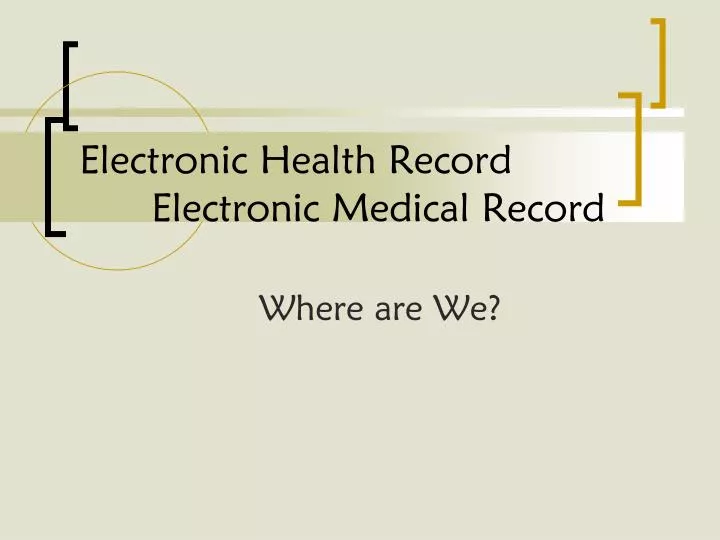 electronic health record electronic medical record