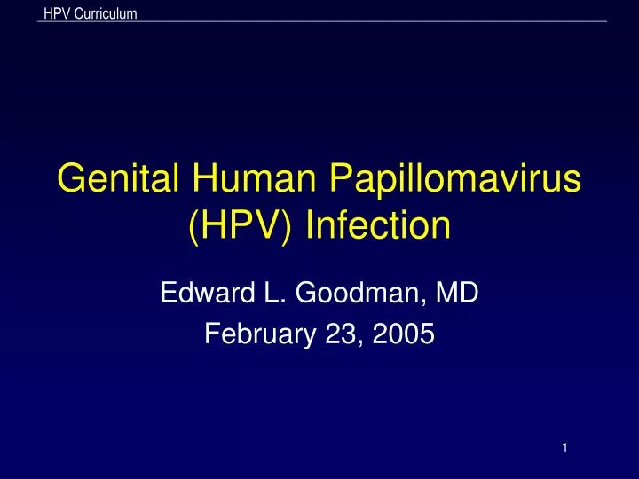 genital human papillomavirus hpv infection