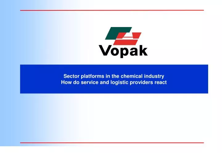 sector platforms in the chemical industry how do service and logistic providers react