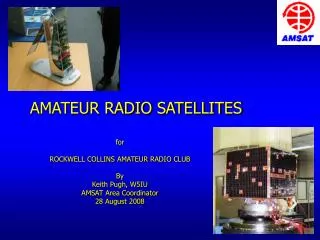AMATEUR RADIO SATELLITES