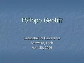 FSTopo Geotiff