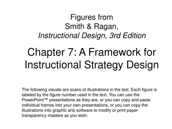 chapter 7 a framework for instructional strategy design