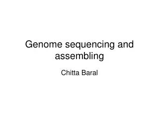 Genome sequencing and assembling