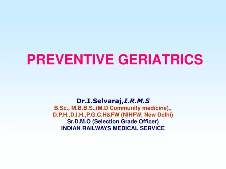 preventive geriatrics
