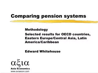 Comparing pension systems