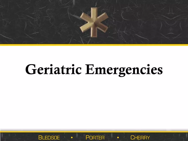 geriatric emergencies