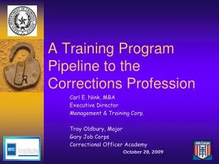 A Training Program Pipeline to the Corrections Profession