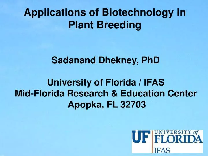 applications of biotechnology in plant breeding