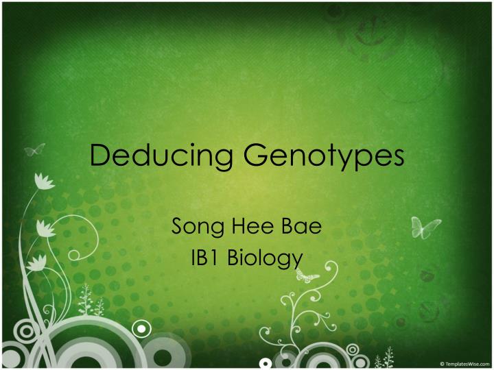 deducing genotypes
