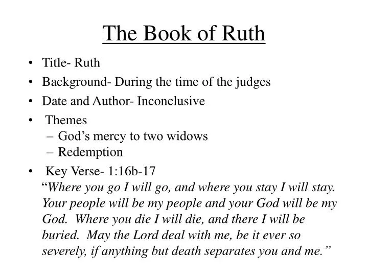 the book of ruth