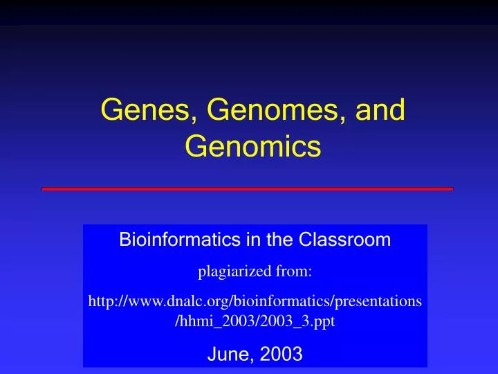genes genomes and genomics