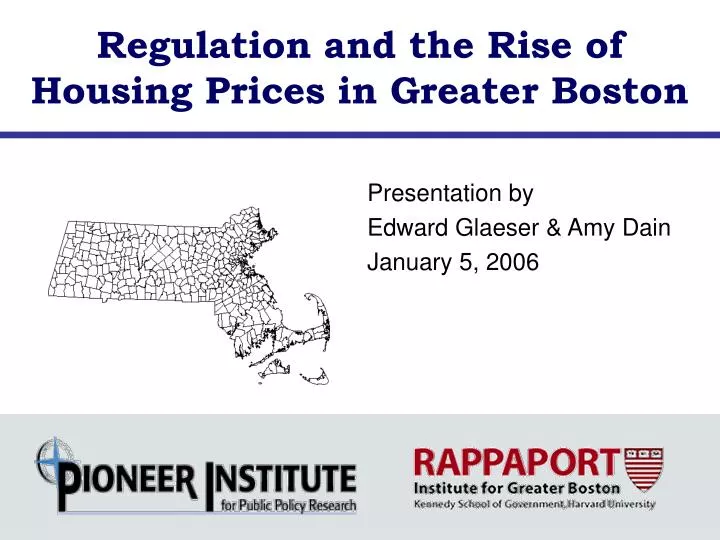 regulation and the rise of housing prices in greater boston