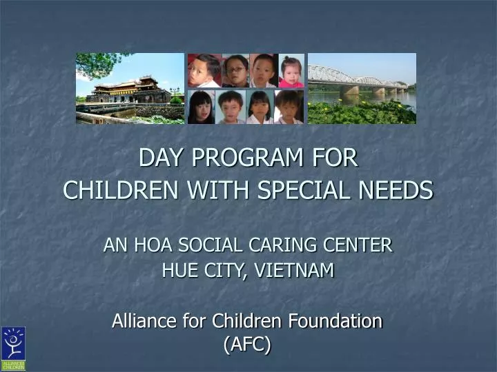 day program for children with special needs an hoa social caring center hue city vietnam