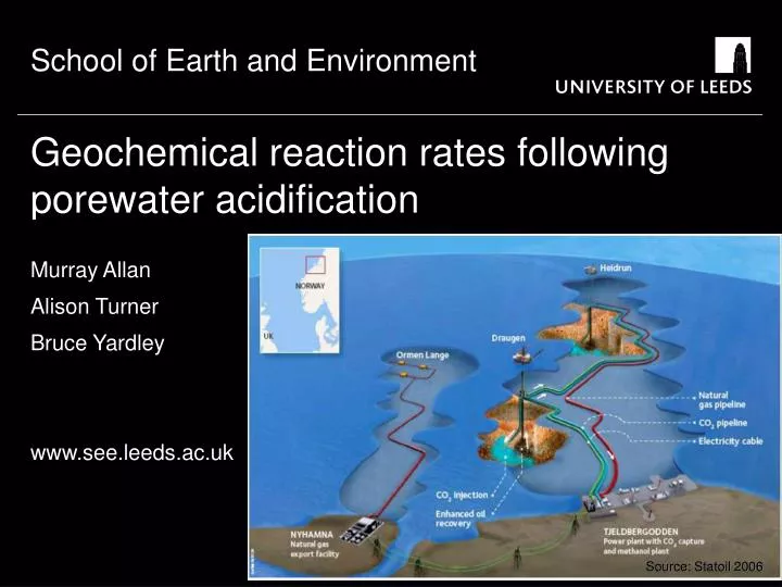 geochemical reaction rates following porewater acidification