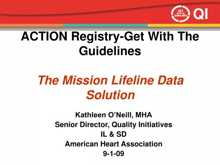 action registry get with the guidelines the mission lifeline data solution