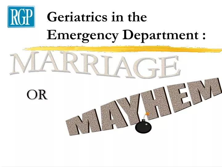 geriatrics in the emergency department