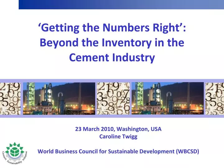 getting the numbers right beyond the inventory in the cement industry