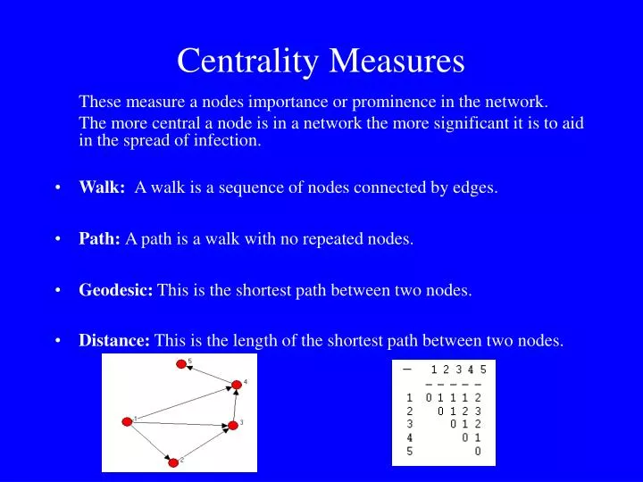centrality measures