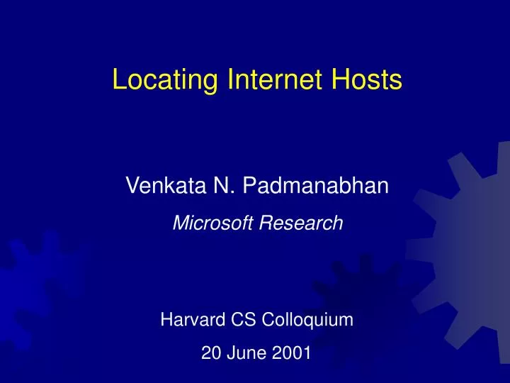 locating internet hosts