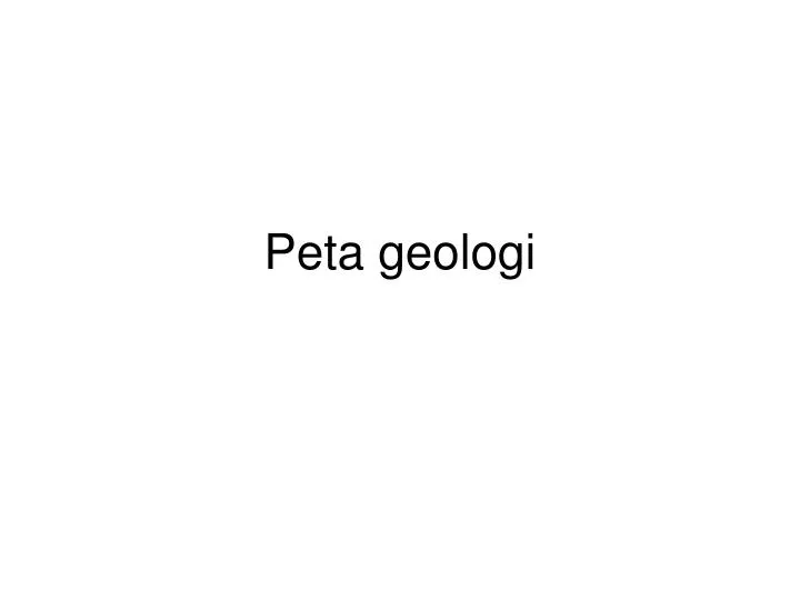 peta geologi