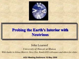 Probing the Earth's Interior with Neutrinos