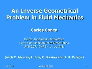 An Inverse Geometrical Problem in Fluid Mechanics
