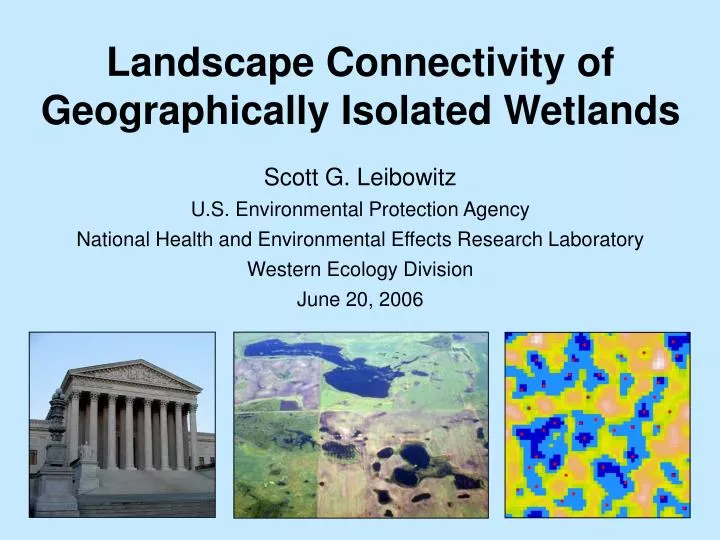 landscape connectivity of geographically isolated wetlands