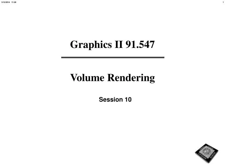 graphics ii 91 547 volume rendering