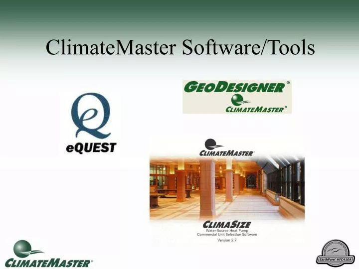 climatemaster software tools