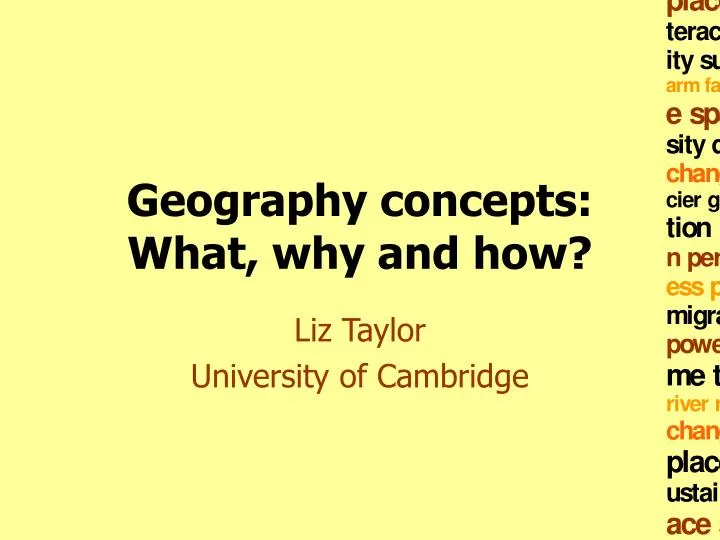geography concepts what why and how