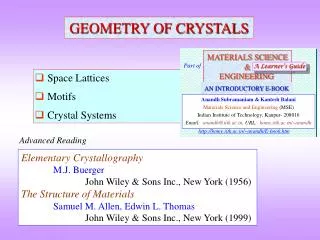 GEOMETRY OF CRYSTALS