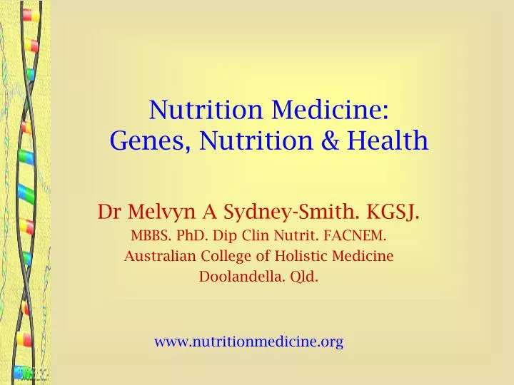 nutrition medicine genes nutrition health