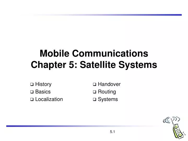 mobile communications chapter 5 satellite systems