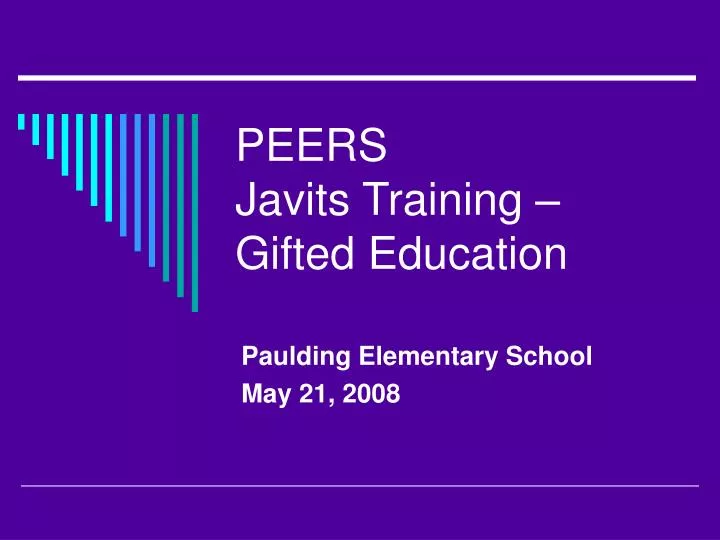 peers javits training gifted education