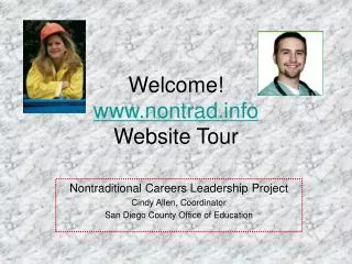 Welcome! www.nontrad.info Website Tour