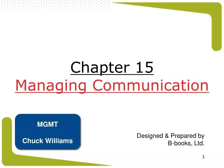 chapter 15 managing communication