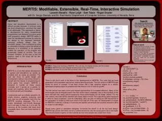 MERTIS: Modifiable, Extensible, Real-Time, Interactive Simulation