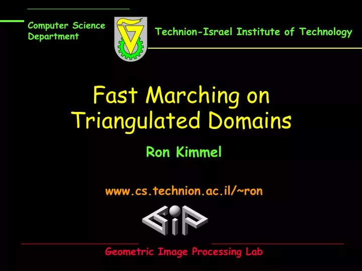 fast marching on triangulated domains