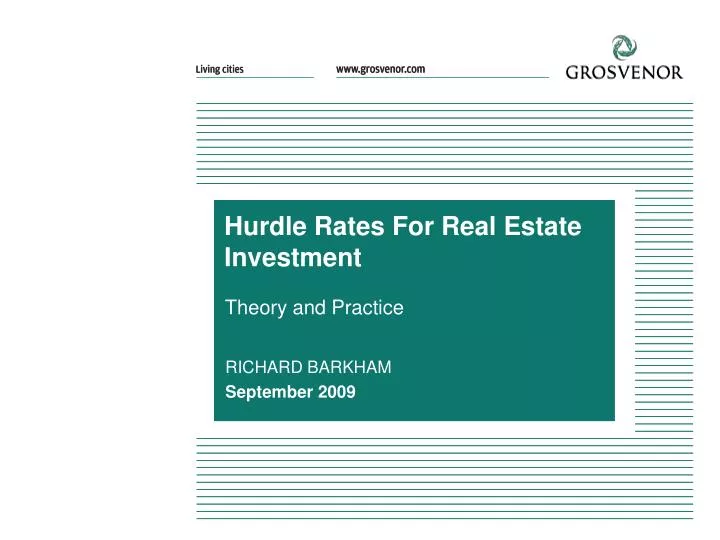hurdle rates for real estate investment