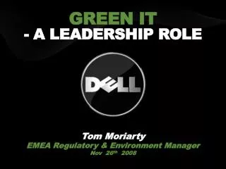 GREEN IT - A Leadership Role