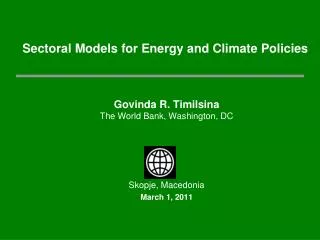 Sectoral Models for Energy and Climate Policies