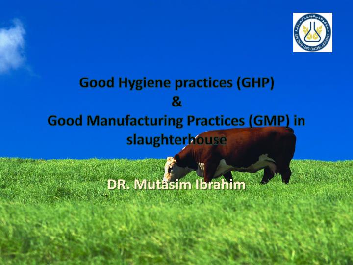 good hygiene practices ghp good manufacturing practices gmp in slaughterhouse